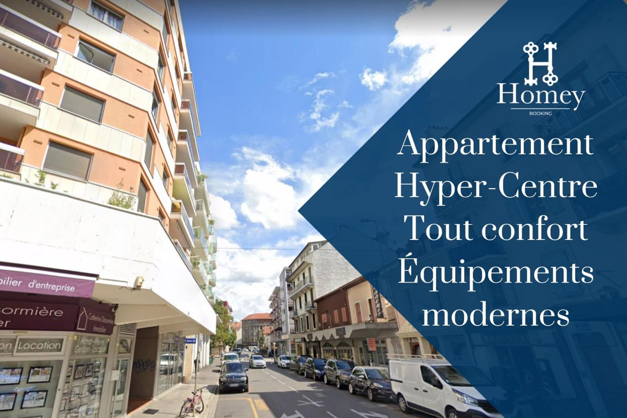 Homey Superchill - Appartement Moderne Et Tout Equipe - Netflix Et Wifi Inclus - Situe En Hyper-Centre - Proche Geneve Annemasse Exterior foto